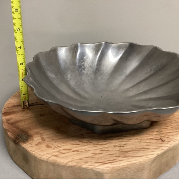 Vintage - Wilton Armetale Pewter Scalloped Serving Bowl - The Large One - Nice - Picture 8 of 11